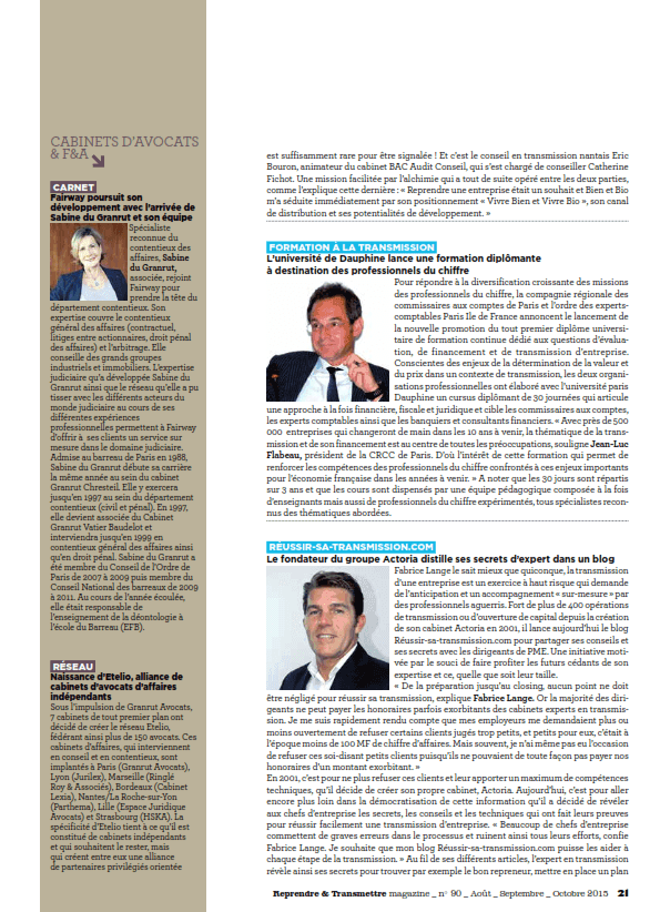 On parle de nous, transmission d'entreprises au Luxembourg On parle de nous, transmission d'entreprises au Luxembourg