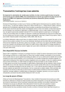 On parle de nous, transmission d'entreprises au Luxembourg