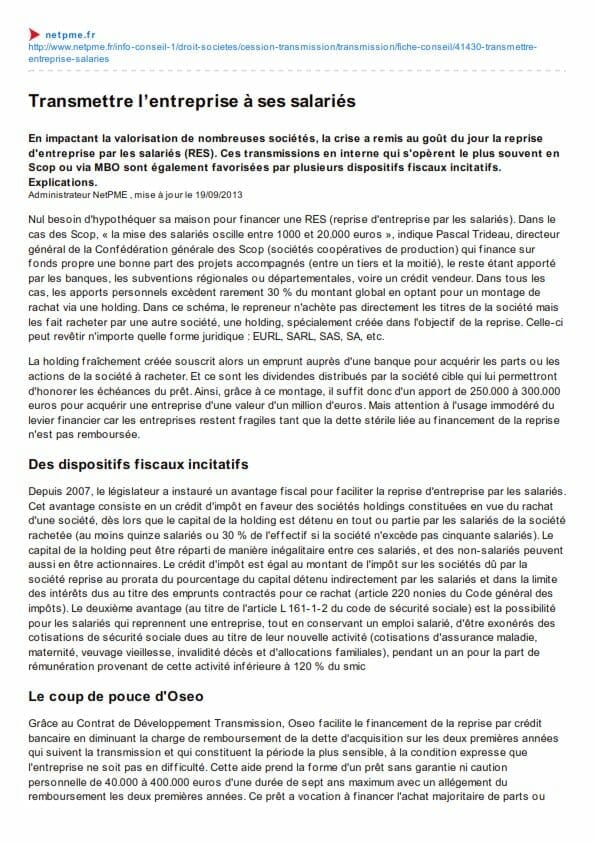 On parle de nous, transmission d'entreprises au Luxembourg On parle de nous, transmission d'entreprises au Luxembourg